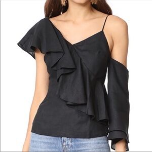 MLM Label Clyde Linen Top Black Size Large